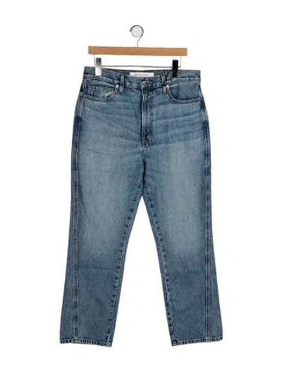 Pre-owned Apiece Apart High-rise Straight Leg Jeans In Blue