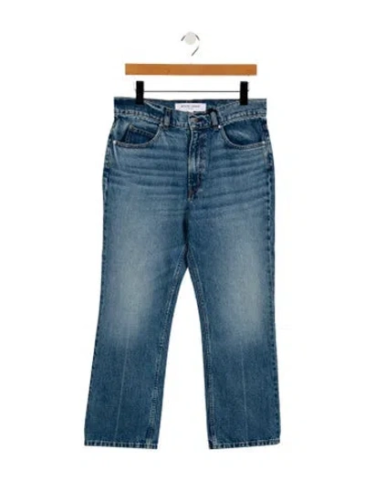 Pre-owned Apiece Apart High-rise Straight Leg Jeans In Blue