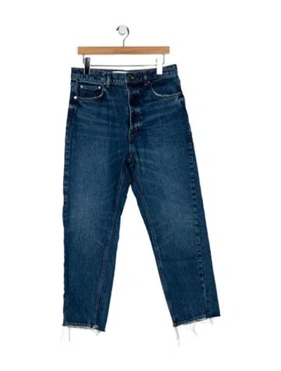 Pre-owned Apiece Apart High-rise Straight Leg Jeans In Blue