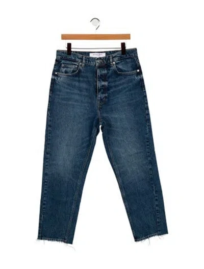 Pre-owned Apiece Apart High-rise Straight Leg Jeans In Blue