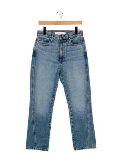 Pre-owned Apiece Apart High-rise Straight Leg Jeans In Blue