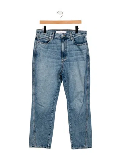 Pre-owned Apiece Apart High-rise Straight Leg Jeans In Blue