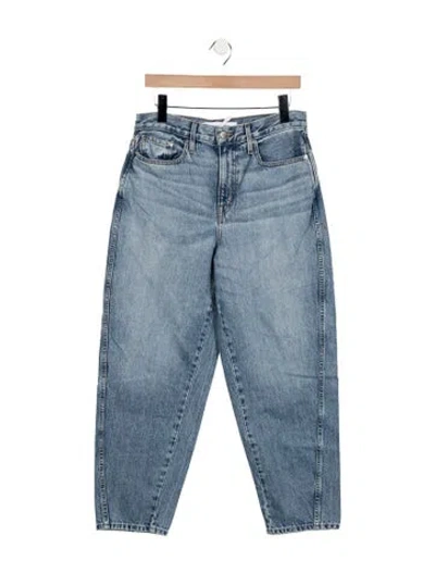 Pre-owned Apiece Apart High-rise Straight Leg Jeans In Blue