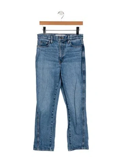Pre-owned Apiece Apart High-rise Straight Leg Jeans In Blue
