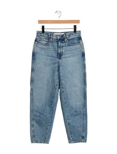 Pre-owned Apiece Apart High-rise Straight Leg Jeans In Blue