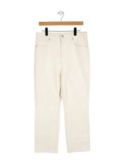 Pre-owned Apiece Apart High-rise Straight Leg Jeans In White