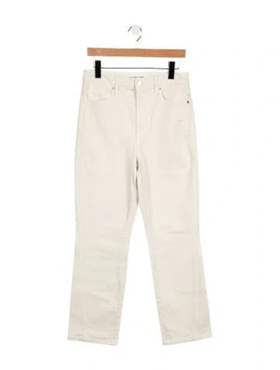 Pre-owned Apiece Apart High-rise Straight Leg Jeans In White