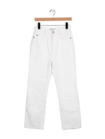 Pre-owned Apiece Apart High-rise Straight Leg Jeans In White