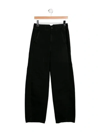 Pre-owned Apiece Apart High-rise Wide Leg Jeans In Black