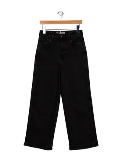 Pre-owned Apiece Apart High-rise Wide Leg Jeans In Black