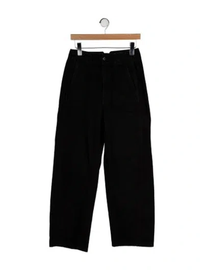 Pre-owned Apiece Apart High-rise Wide Leg Jeans In Black