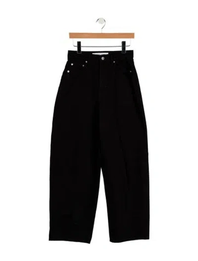 Pre-owned Apiece Apart High-rise Wide Leg Jeans In Black