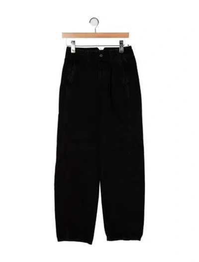 Pre-owned Apiece Apart High-rise Wide Leg Jeans In Black