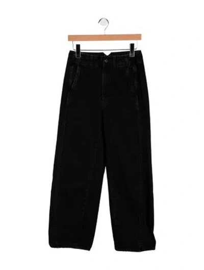 Pre-owned Apiece Apart High-rise Wide Leg Jeans In Black