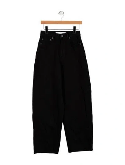 Pre-owned Apiece Apart High-rise Wide Leg Jeans In Black