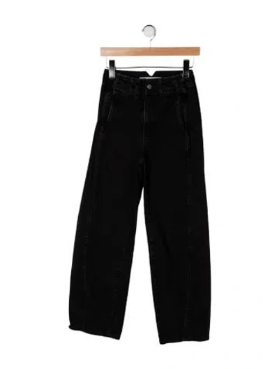 Pre-owned Apiece Apart High-rise Wide Leg Jeans In Black
