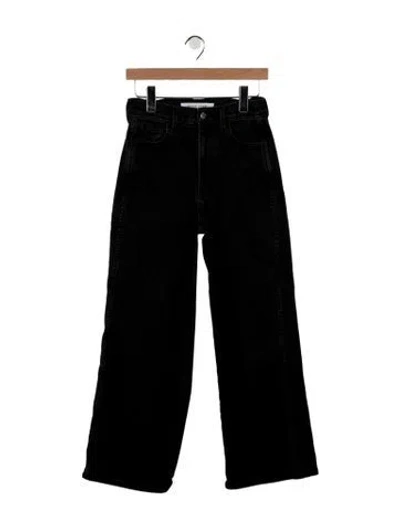 Pre-owned Apiece Apart High-rise Wide Leg Jeans In Black