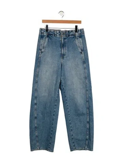 Pre-owned Apiece Apart High-rise Wide Leg Jeans In Blue