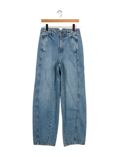 Pre-owned Apiece Apart High-rise Wide Leg Jeans In Blue