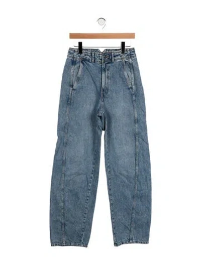 Pre-owned Apiece Apart High-rise Wide Leg Jeans In Blue