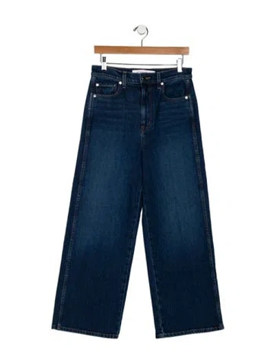 Pre-owned Apiece Apart High-rise Wide Leg Jeans In Blue