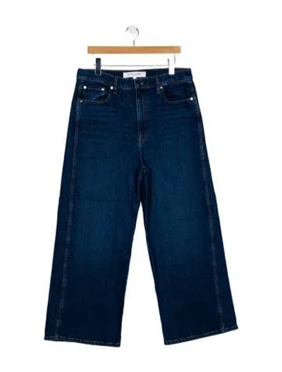 Pre-owned Apiece Apart High-rise Wide Leg Jeans In Blue