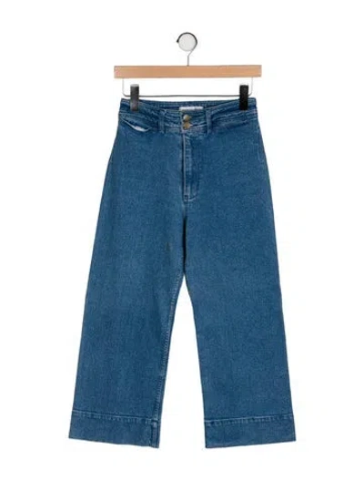 Pre-owned Apiece Apart High-rise Wide Leg Jeans In Blue