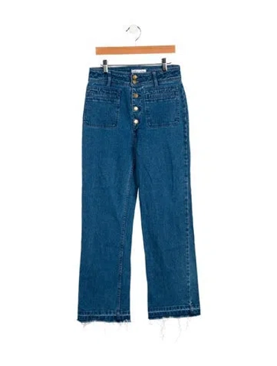 Pre-owned Apiece Apart High-rise Wide Leg Jeans In Blue