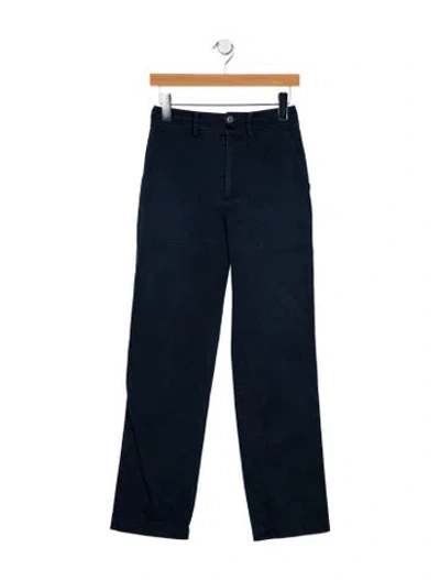 Pre-owned Apiece Apart High-rise Wide Leg Jeans In Blue