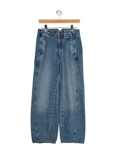 Pre-owned Apiece Apart High-rise Wide Leg Jeans In Blue