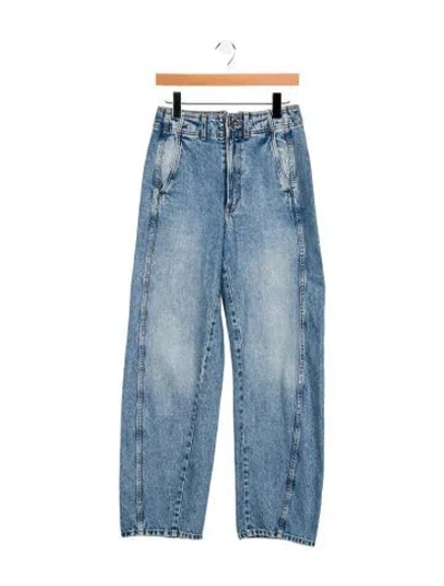 Pre-owned Apiece Apart High-rise Wide Leg Jeans In Blue