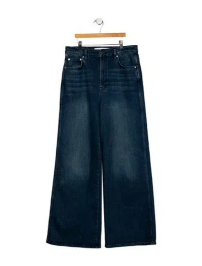 Pre-owned Apiece Apart High-rise Wide Leg Jeans In Blue