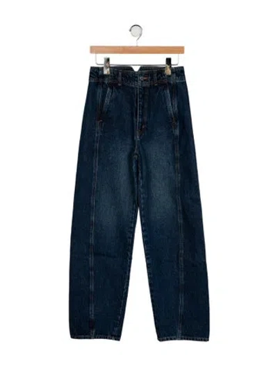 Pre-owned Apiece Apart High-rise Wide Leg Jeans In Blue