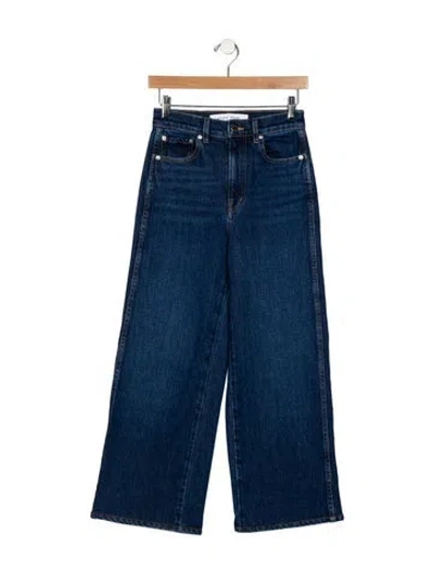 Pre-owned Apiece Apart High-rise Wide Leg Jeans In Blue