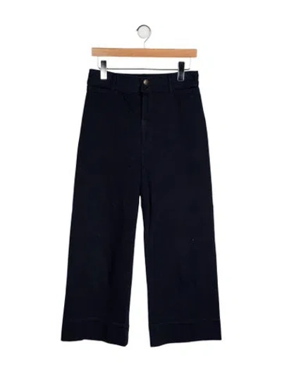 Pre-owned Apiece Apart High-rise Wide Leg Jeans In Blue