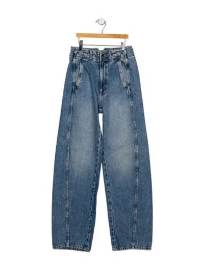 Pre-owned Apiece Apart High-rise Wide Leg Jeans In Blue