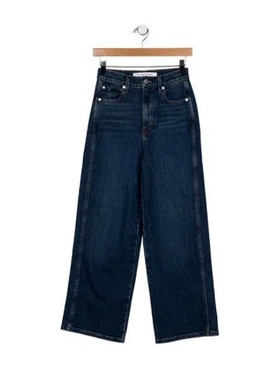 Pre-owned Apiece Apart High-rise Wide Leg Jeans In Blue
