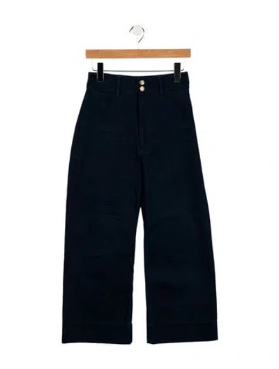 Pre-owned Apiece Apart High-rise Wide Leg Jeans In Blue
