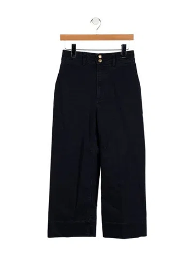 Pre-owned Apiece Apart High-rise Wide Leg Jeans In Blue