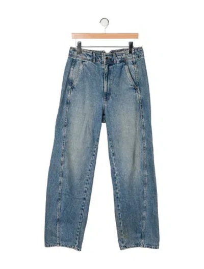 Pre-owned Apiece Apart High-rise Wide Leg Jeans In Blue
