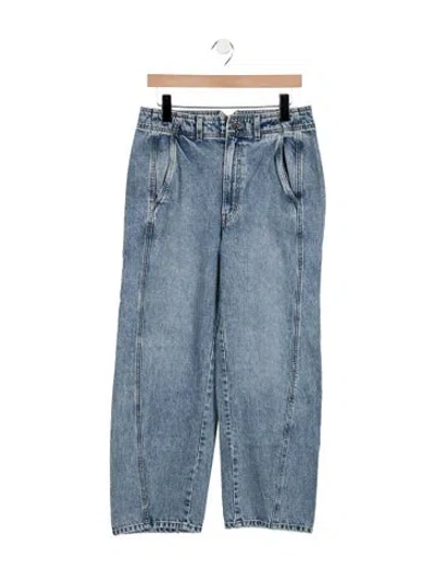 Pre-owned Apiece Apart High-rise Wide Leg Jeans In Blue
