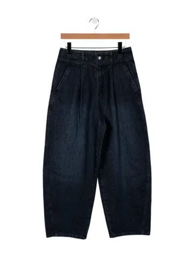 Pre-owned Apiece Apart High-rise Wide Leg Jeans In Blue