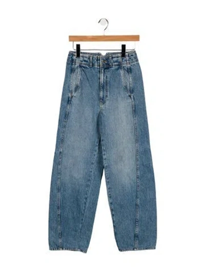 Pre-owned Apiece Apart High-rise Wide Leg Jeans In Blue