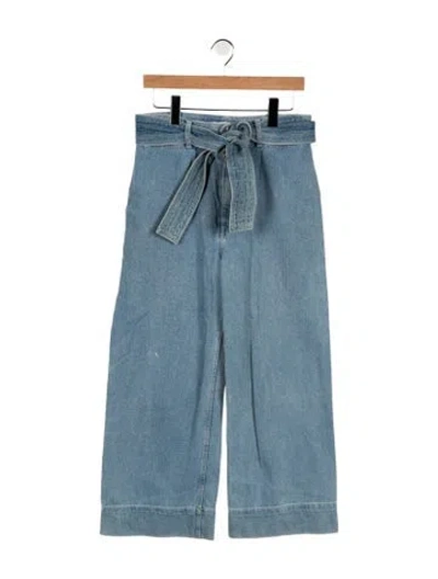 Pre-owned Apiece Apart High-rise Wide Leg Jeans In Blue