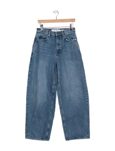 Pre-owned Apiece Apart High-rise Wide Leg Jeans In Blue