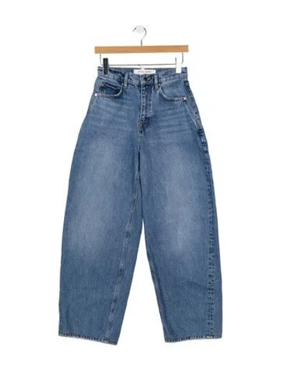Pre-owned Apiece Apart High-rise Wide Leg Jeans In Blue