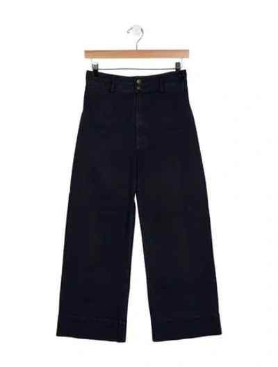 Pre-owned Apiece Apart High-rise Wide Leg Jeans In Blue