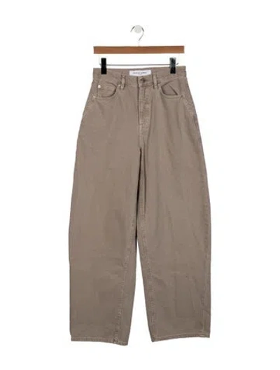 Pre-owned Apiece Apart High-rise Wide Leg Jeans In Gray