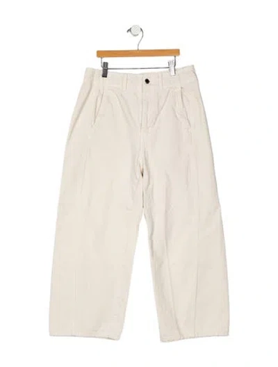 Pre-owned Apiece Apart High-rise Wide Leg Jeans In Neutral