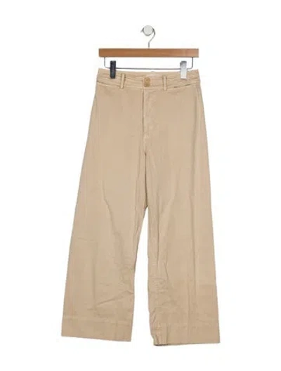 Pre-owned Apiece Apart High-rise Wide Leg Jeans In Neutral